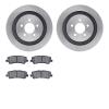 6502-99140 Brake Rotors w/5000 Advanced Brake Pads Kit, Fits Select Ford/Lincoln/Mercury/Mazda, Position: Rear - image 1