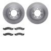 6502-99240 Brake Rotors w/5000 Advanced Brake Pads Kit, 1992-1994 Ford/Lincoln/Mercury/Mazda, Position: Front - image 1