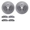 6502-99370 Brake Rotors w/5000 Advanced Brake Pads Kit, 1997-1999 Ford/Lincoln/Mercury/Mazda, Position: Front - image 1