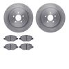 6502-99666 Brake Rotors w/5000 Advanced Brake Pads Kit, 2013-2019 Ford/Lincoln/Mercury/Mazda, Position: Rear - image 1
