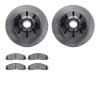 6502-99678 Brake Rotors w/5000 Advanced Brake Pads Kit, Fits Select Ford/Lincoln/Mercury/Mazda, Position: Front - image 1
