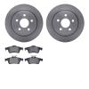 6502-99801 Brake Rotors w/5000 Advanced Brake Pads Kit, Fits Select Ford/Lincoln/Mercury/Mazda, Position: Rear - image 1