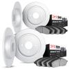 6504-07002 Brake Rotors w/5000 Advanced Brake Pads Kit, 1966-1967 Mopar, Position: Front and Rear - image 1