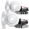 6504-28006 Brake Rotors w/5000 Advanced Brake Pads Kit, 1989-1991 Peugeot, Position: Front and Rear - image 1