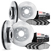 6504-37016 Brake Rotors w/5000 Advanced Brake Pads Kit, 1983-1990 GM, Position: Front and Rear - image 1