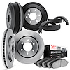 6504-47576 Brake Rotors w/5000 Advanced Brake Pads/Drums & Shoes Kit, 1994-2002 GM, Position: Front and Rear - image 1