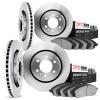 6504-47923 Brake Rotors w/5000 Advanced Brake Pads Kit, Fits Select GM, Position: Front and Rear - image 1
