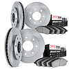 6504-55121 Brake Rotors w/5000 Advanced Brake Pads Kit, 2004-2008 Ford/Lincoln/Mercury/Mazda, Position: Front and Rear - image 1