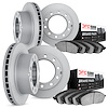 6504-55159 Brake Rotors w/5000 Advanced Brake Pads Kit, Fits Select Ford/Lincoln/Mercury/Mazda, Position: Front and Rear - image 1
