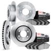6504-63012 Brake Rotors w/5000 Advanced Brake Pads Kit, Fits Select Multiple Makes/Models, Position: Front and Rear - image 1