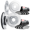 6504-65017 Brake Rotors w/5000 Advanced Brake Pads Kit, 1985-1987 GM, Position: Front and Rear - image 1