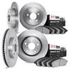 6504-80131 Brake Rotors w/5000 Advanced Brake Pads Kit, Fits Select Ford/Lincoln/Mercury/Mazda, Position: Front and Rear - image 1