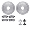 6512-01059 Brake Rotors w/5000 Advanced Brake Pads Kit with Hardware, 2007-2010 Multiple Makes/Models, Position: Rear - image 1