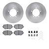 6512-01067 Brake Rotors w/5000 Advanced Brake Pads Kit with Hardware, 1999-2008 Multiple Makes/Models, Position: Front - image 1