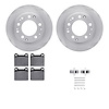 6512-02042 Brake Rotors w/5000 Advanced Brake Pads Kit with Hardware, 1969-1983 Porsche, Position: Rear - image 1