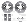 6512-02052 Brake Rotors w/5000 Advanced Brake Pads Kit with Hardware, 1984-1989 Porsche, Position: Rear - image 1