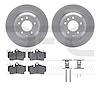 6512-02139 Brake Rotors w/5000 Advanced Brake Pads Kit with Hardware, 2005-2006 Porsche, Position: Rear - image 1