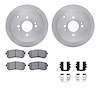 6512-03105 Brake Rotors w/5000 Advanced Brake Pads Kit with Hardware, 2006-2012 Multiple Makes/Models, Position: Rear - image 1