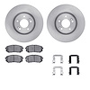 6512-03118 Brake Rotors w/5000 Advanced Brake Pads Kit with Hardware, 2014-2017 Kia/Hyundai/Genesis, Position: Front - image 1