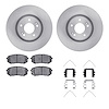 6512-03119 Brake Rotors w/5000 Advanced Brake Pads Kit with Hardware, 2015-2015 Kia/Hyundai/Genesis, Position: Front - image 1