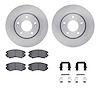 6512-03194 Brake Rotors w/5000 Advanced Brake Pads Kit with Hardware, 2003-2013 Kia/Hyundai/Genesis, Position: Front - image 1