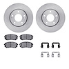 6512-03196 Brake Rotors w/5000 Advanced Brake Pads Kit with Hardware, 2011-2012 Kia/Hyundai/Genesis, Position: Front - image 1