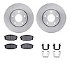 6512-03197 Brake Rotors w/5000 Advanced Brake Pads Kit with Hardware, 2009-2012 Kia/Hyundai/Genesis, Position: Front - image 1