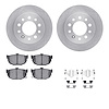 6512-03201 Brake Rotors w/5000 Advanced Brake Pads Kit with Hardware, 2003-2008 Kia/Hyundai/Genesis, Position: Rear - image 1
