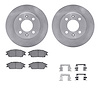 6512-03204 Brake Rotors w/5000 Advanced Brake Pads Kit with Hardware, 2003-2006 Multiple Makes/Models, Position: Front - image 1