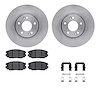 6512-03235 Brake Rotors w/5000 Advanced Brake Pads Kit with Hardware, 2005-2010 Kia/Hyundai/Genesis, Position: Front - image 1