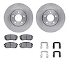 6512-03236 Brake Rotors w/5000 Advanced Brake Pads Kit with Hardware, 2010-2016 Kia/Hyundai/Genesis, Position: Front - image 1