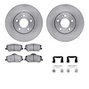6512-03238 Brake Rotors w/5000 Advanced Brake Pads Kit with Hardware, 2013-2015 Kia/Hyundai/Genesis, Position: Front - image 1