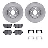 6512-03239 Brake Rotors w/5000 Advanced Brake Pads Kit with Hardware, 2009-2016 Kia/Hyundai/Genesis, Position: Front - image 1