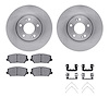 6512-03240 Brake Rotors w/5000 Advanced Brake Pads Kit with Hardware, 2016-2017 Kia/Hyundai/Genesis, Position: Front - image 1