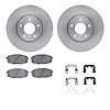 6512-03243 Brake Rotors w/5000 Advanced Brake Pads Kit with Hardware, 2017-2019 Kia/Hyundai/Genesis, Position: Front - image 1