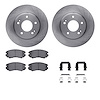 6512-03270 Brake Rotors w/5000 Advanced Brake Pads Kit with Hardware, 2007-2010 Kia/Hyundai/Genesis, Position: Front - image 1