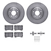 6512-03282 Brake Rotors w/5000 Advanced Brake Pads Kit with Hardware, 2009-2014 Kia/Hyundai/Genesis, Position: Front