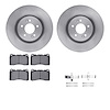 6512-03300 Brake Rotors w/5000 Advanced Brake Pads Kit with Hardware, 2010-2016 Kia/Hyundai/Genesis, Position: Front - image 1