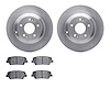 6512-03303 Brake Rotors w/5000 Advanced Brake Pads Kit with Hardware, 2010-2016 Kia/Hyundai/Genesis, Position: Rear - image 1