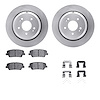 6512-03309 Brake Rotors w/5000 Advanced Brake Pads Kit with Hardware, 2011-2017 Kia/Hyundai/Genesis, Position: Rear - image 1
