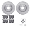 6512-03315 Brake Rotors w/5000 Advanced Brake Pads Kit with Hardware, 2015-2017 Kia/Hyundai/Genesis, Position: Front - image 1