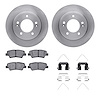 6512-03322 Brake Rotors w/5000 Advanced Brake Pads Kit with Hardware, Fits Select Kia/Hyundai/Genesis, Position: Rear - image 1