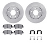 6512-03338 Brake Rotors w/5000 Advanced Brake Pads Kit with Hardware, 2011-2016 Kia/Hyundai/Genesis, Position: Front - image 1