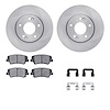 6512-03339 Brake Rotors w/5000 Advanced Brake Pads Kit with Hardware, 2012-2016 Kia/Hyundai/Genesis, Position: Front - image 1