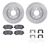 6512-03340 Brake Rotors w/5000 Advanced Brake Pads Kit with Hardware, 2016-2021 Kia/Hyundai/Genesis, Position: Front - image 1