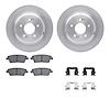 6512-03349 Brake Rotors w/5000 Advanced Brake Pads Kit with Hardware, 2010-2017 Kia/Hyundai/Genesis, Position: Rear - image 1