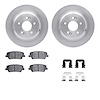 6512-03350 Brake Rotors w/5000 Advanced Brake Pads Kit with Hardware, 2009-2009 Kia/Hyundai/Genesis, Position: Rear - image 1