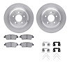 6512-03351 Brake Rotors w/5000 Advanced Brake Pads Kit with Hardware, 2018-2020 Kia/Hyundai/Genesis, Position: Rear - image 1