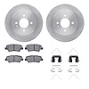 6512-03363 Brake Rotors w/5000 Advanced Brake Pads Kit with Hardware, Fits Select Kia/Hyundai/Genesis, Position: Rear - image 1