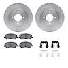 6512-03366 Brake Rotors w/5000 Advanced Brake Pads Kit with Hardware, 2012-2017 Multiple Makes/Models, Position: Front - image 1